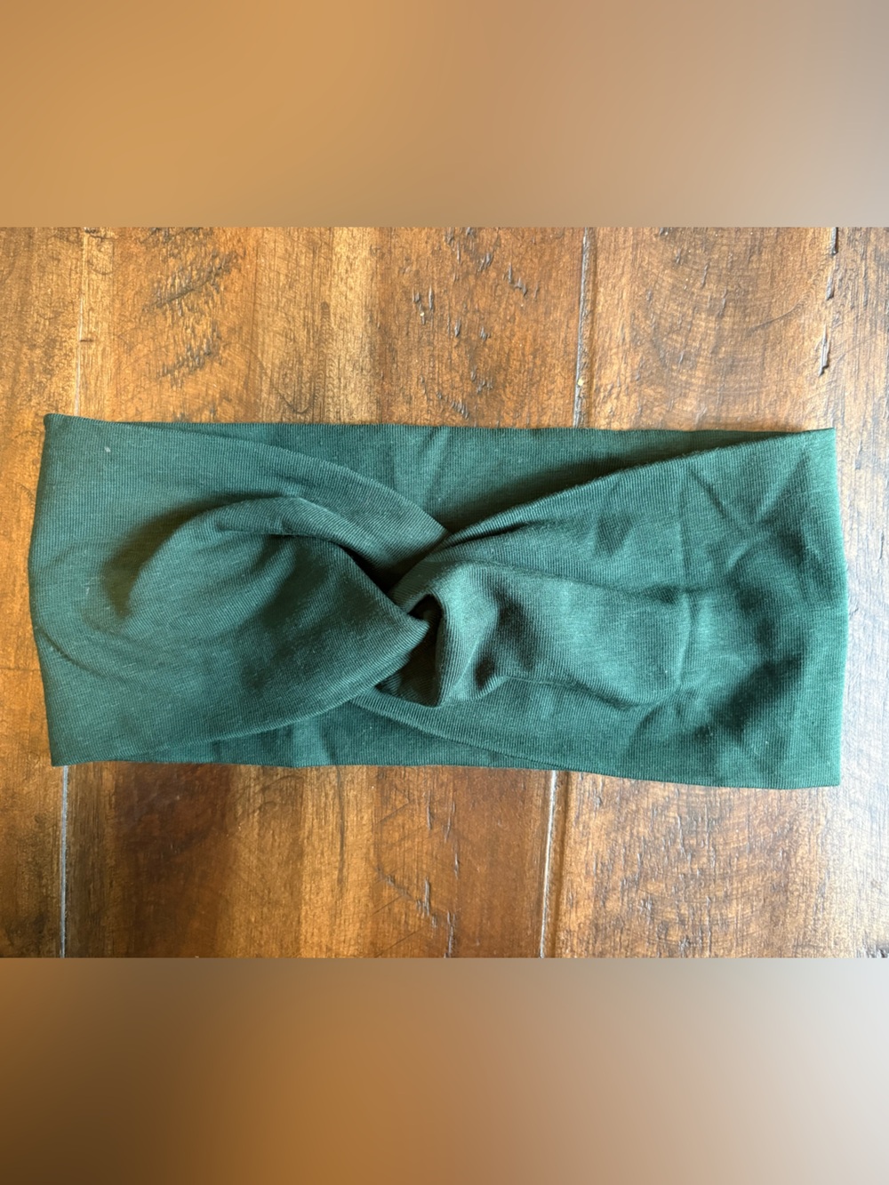 Handmade Organic Cotton Twist Headband in Hunter Green — Never Worn!